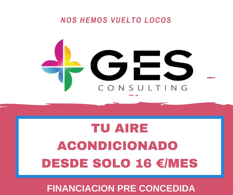 GESconsulting_'s tweet photo. Este verano no pases calor y a la vez AHORRA, en la factura de la luz y vive el verano con mucha ENERGIA #Veranofresquito #NoMAsCalor #Aire https://t.co/9jICluZAKP