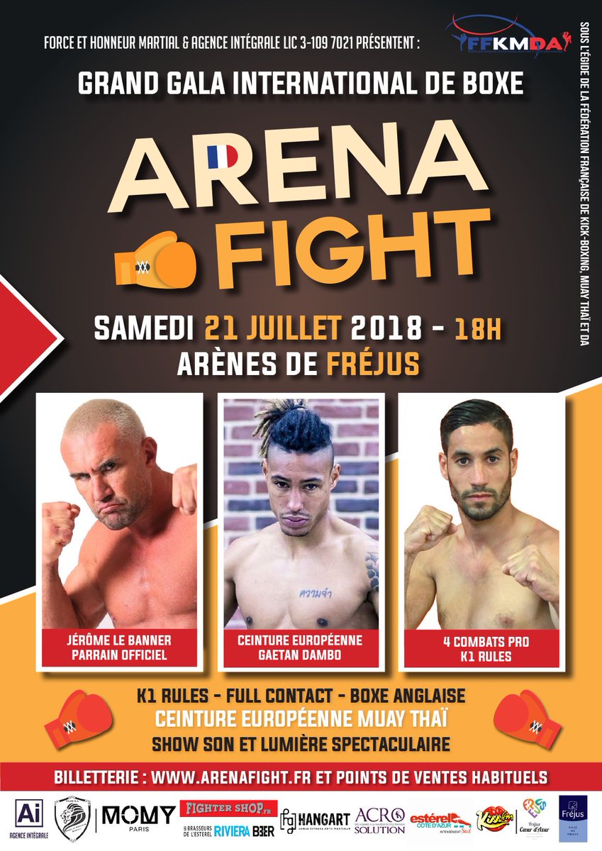ColorAzur's tweet photo. 🥊 CE SAMEDI ➡ Grand Gala International de #Boxe dans les mythiques Arènes de #Fréjus ! Ceinture européenne Muay Thaï 🏟 Show exceptionnel 🔥 Avec la présence de Jérome Le Banner ! BILLETTERIE : https://t.co/fW7FlBRch6  🎫 @frejustourisme https://t.co/9M1GdqJoPr