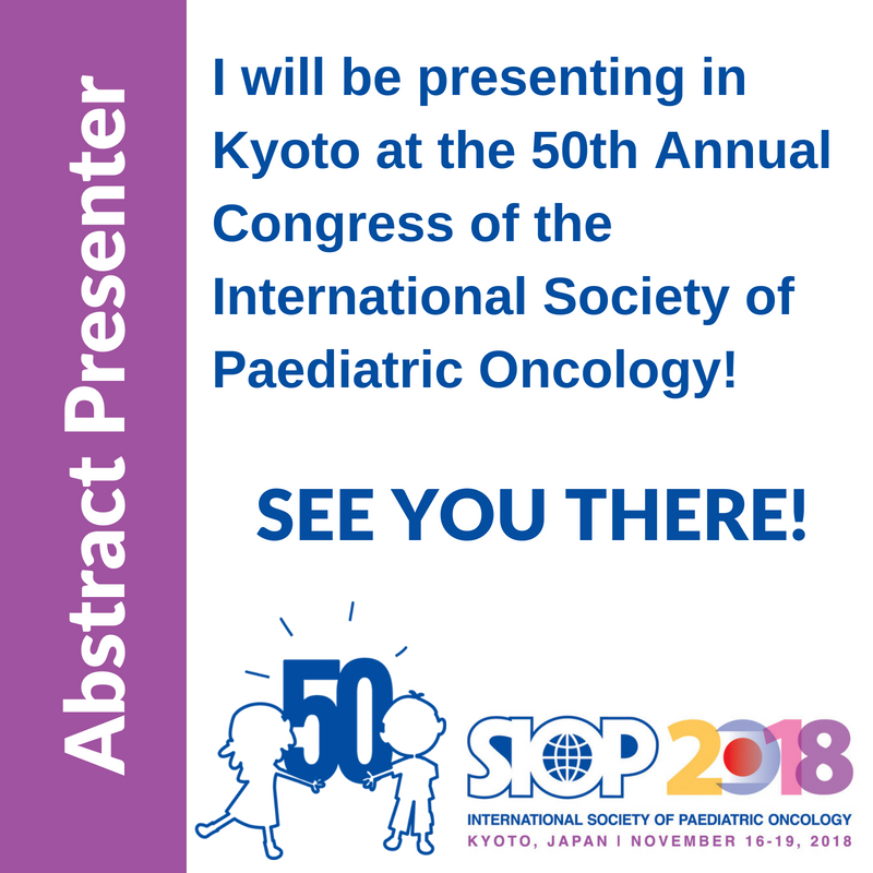 Are you presenting your research at #SIOP2018? Then make sure everyone will know! Share this post and invite your colleagues to join you!
#pediatriconcology #childhoodcancerawareness #childhoodcancer #needmoreresearch #Kyoto