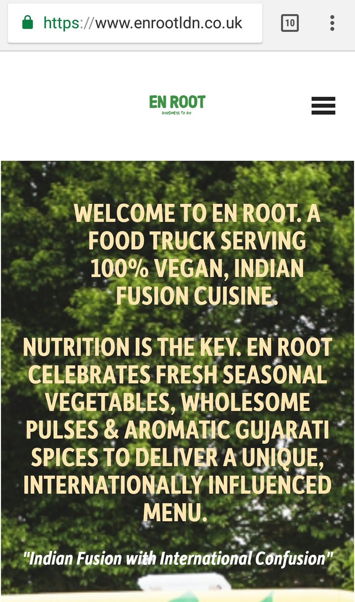 #VeggieEspacios

En Root, food truck vegetariano. 🚐🍴🌱

Se encuentra en festivales y ferias del Reino Unido. 🇬🇧

Web: enrootldn.co.uk 

Info de <a href="/greenwichmkt/">Greenwich Market</a>