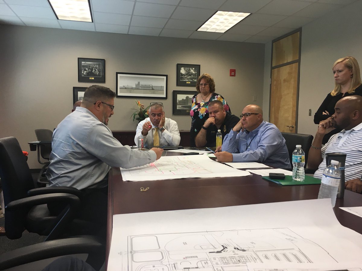 HCPSoperations's tweet photo. Coming together to discuss the fencing needs at the new “TTT” High School in 2020. #OperationsAtWork #Synergy #HCPSsafe #StrategicPlanning #Fencing https://t.co/LVbP1w4bOD
