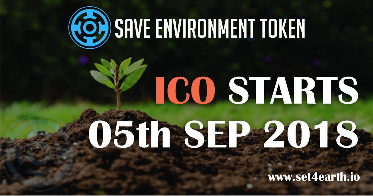 The SET is a discount Token, which will be used for promoting sales of anti-pollution products and also to create ecosystem for Eco friendly business Entrepreneurs across the globe.

To know more visit: set4earth.io

ICO begins on 5th September 2018!

#SET #Token #ico