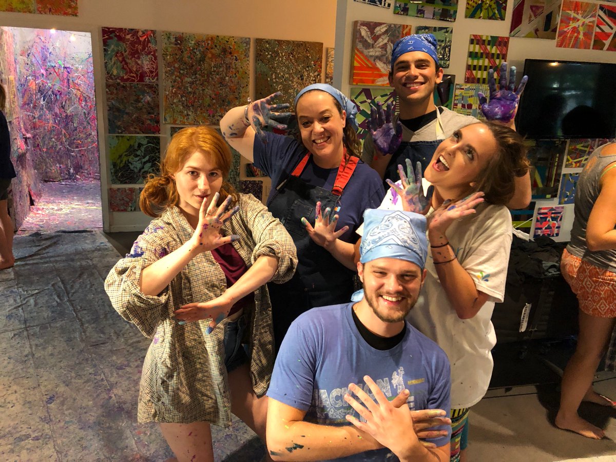 india_sprinklr's tweet photo. @Sprinklr SDR team members getting #splattered @SmudgeAustin! #DreamTeam #artlife #AustinTx #Sprinklr @matticuslowery @lukesprinklr @_emilysparks_ @SprinklrMeaghan https://t.co/9QGDn7nTto