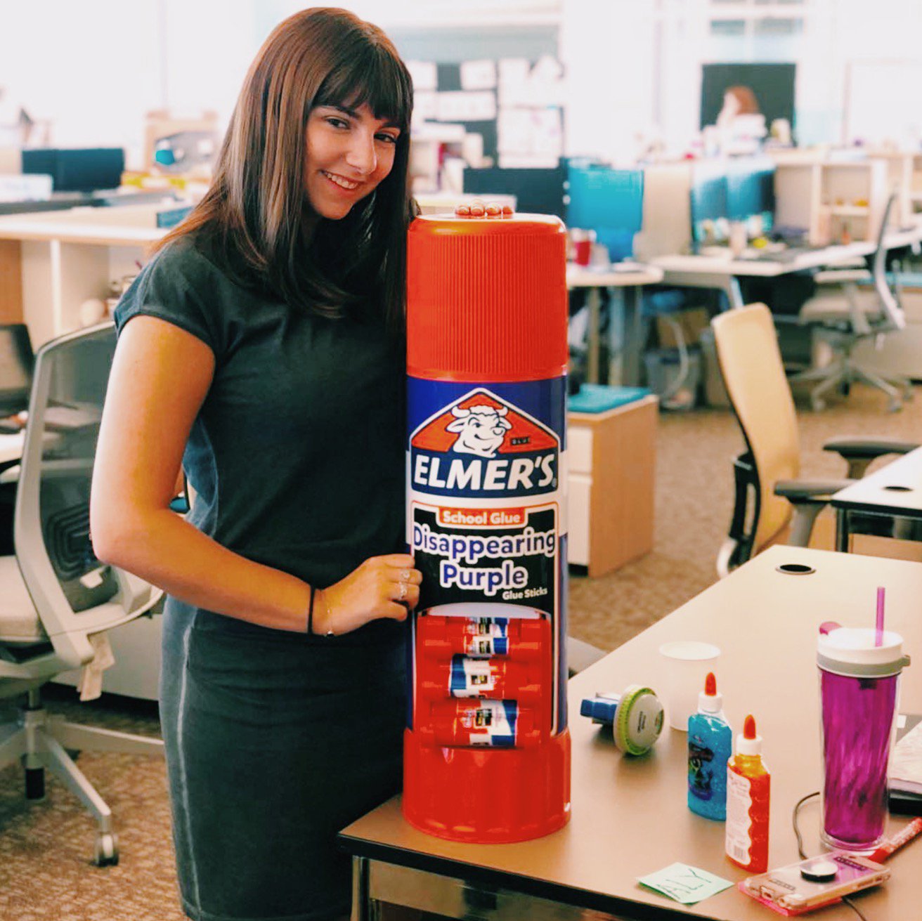 Newell Brands on X: Hope you're having a productive Tuesday! Alyson's hard  at work prepping @Elmers store displays. #LifeAtNWL #elmers #glue #slime  #store #display #marketing #lifesize #giant #disappear #purple #stick  #stuck #work #