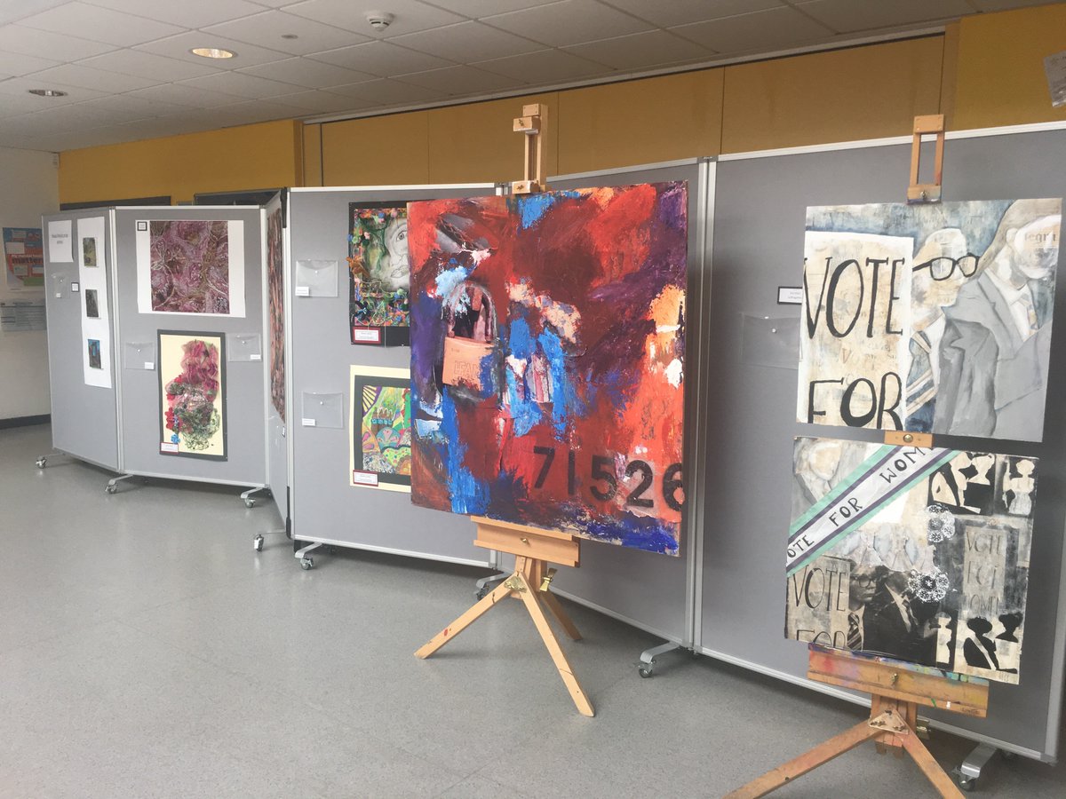 OBAcademy's tweet photo. OBA proudly presents our collaborative Art Exhibition 2018. A fantastic new initiative between OBA & @stchadsschool! Click the link under News & Events on the Academy website to vote! #celebratetalent #competition #summershowcase2018 @OBAMusicArt @MisterEWright https://t.co/YH5hoFmKfy