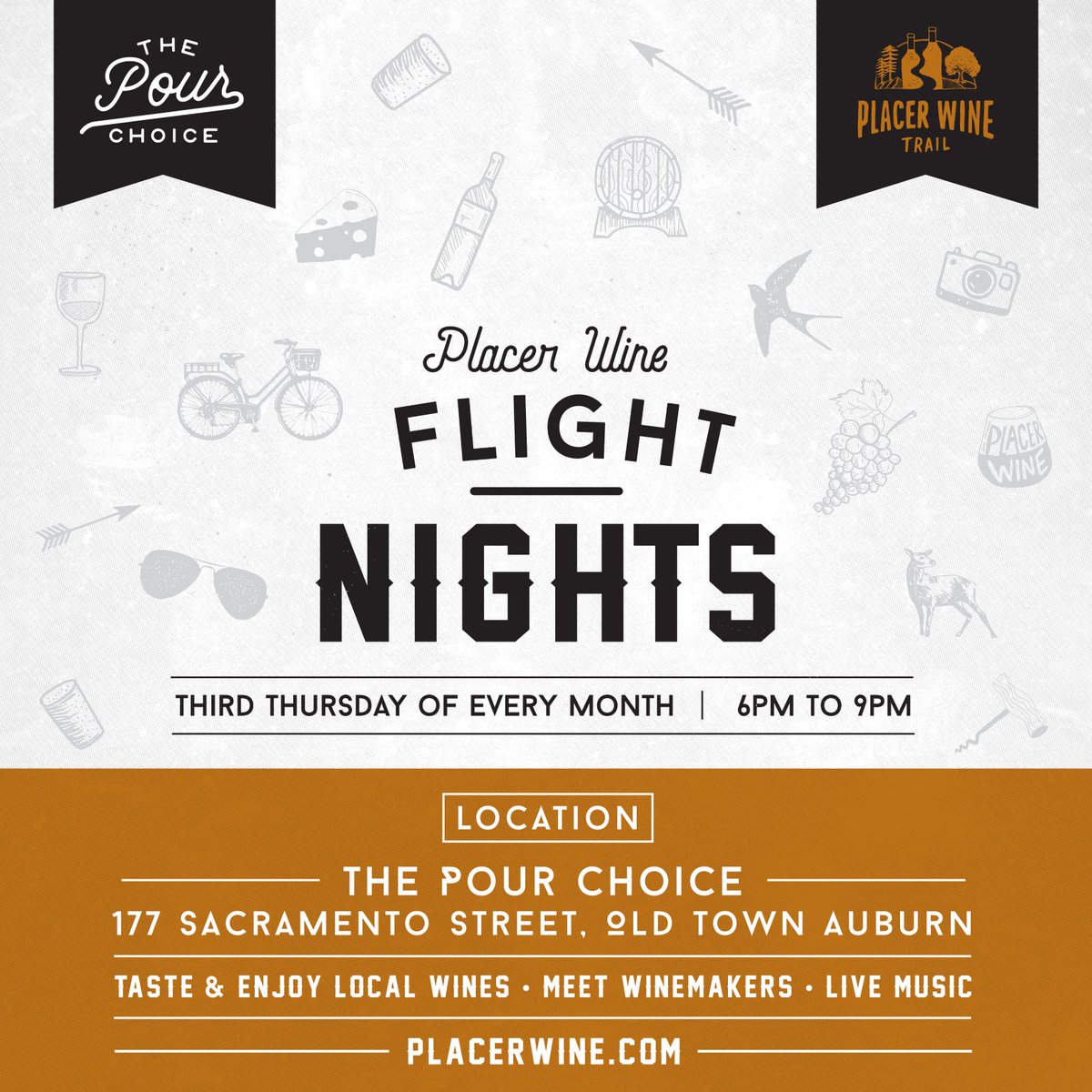 Placer Wine Flight Nights debuts this Thursday 7/19 with Popie and Bonitata pouring at The Pour Choice in Old Town #Auburn. Live music, wine tasting, or just enjoy a glass and relax! 
placerwine.com/plan-your-visi…