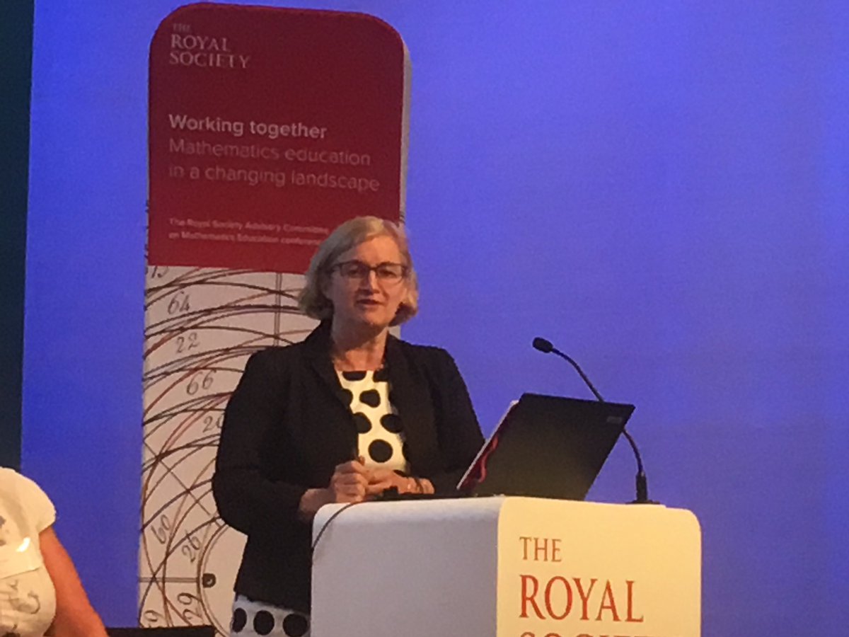 Mathematical_A's tweet photo. Amanda Spielman of Ofsted. “I’m a maths person.” #RSACME2018 https://t.co/xM9FKplG2d