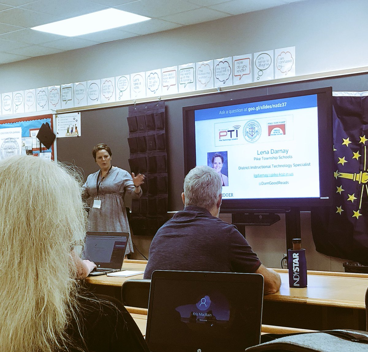 nsadamsteaching's tweet photo. @DarnGoodReads is rocking the teaching about Open Educational Resources at #ElevatEDIndy https://t.co/LQT2aEjfxj