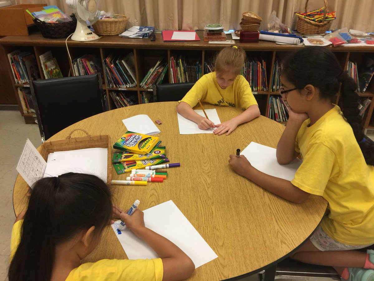 queenvicSLP2018's tweet photo. Working hard on our posters to invite our families to our end of camp celebration! #authenticwriting #medialiteracy #fun #creativity https://t.co/FxHmUvaemS