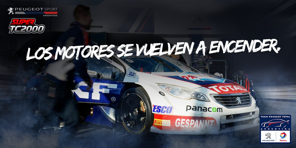 PeugeotSportAr's tweet photo. ¡Se termina la espera, volvemos a salir a la pista! Los esperamos este fin de semana en San Juan para alentar al #TeamPeugeotTotal https://t.co/gVkFlG9H2r