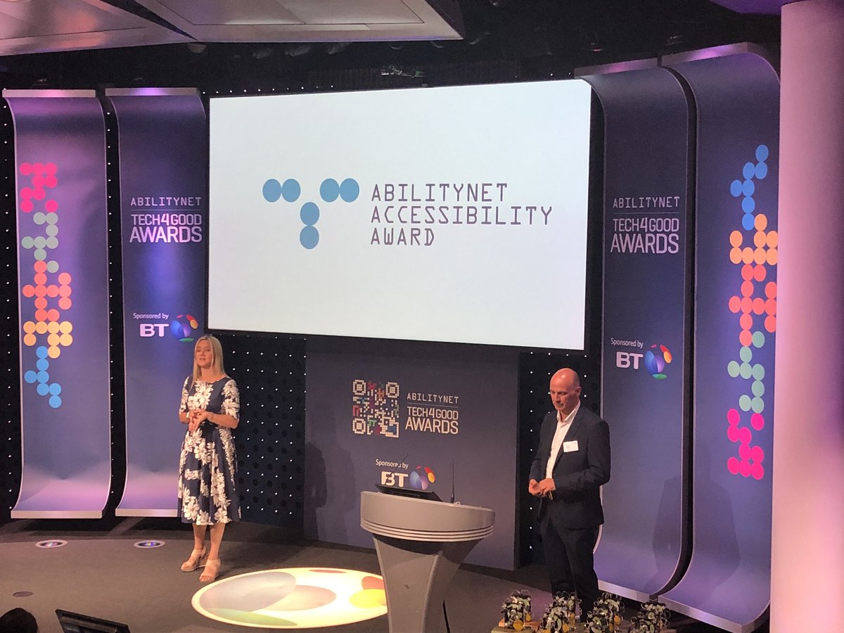 Stage with screen - ability net accessibility award