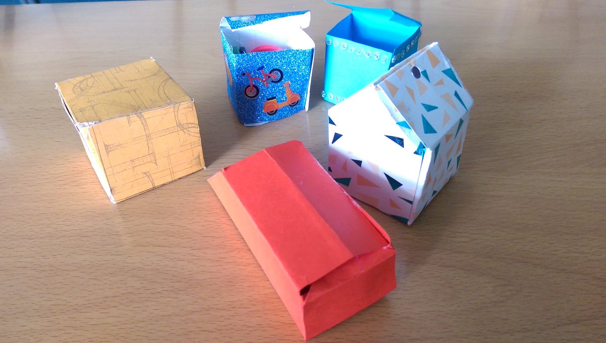 MHA_BICT's tweet photo. #enrichmentweek #MHA 
Students making "favour boxes" using 2D Design.  Lovely effort. Some even spruced the boxes up with "bling"!! https://t.co/jHeNPjDGbs
