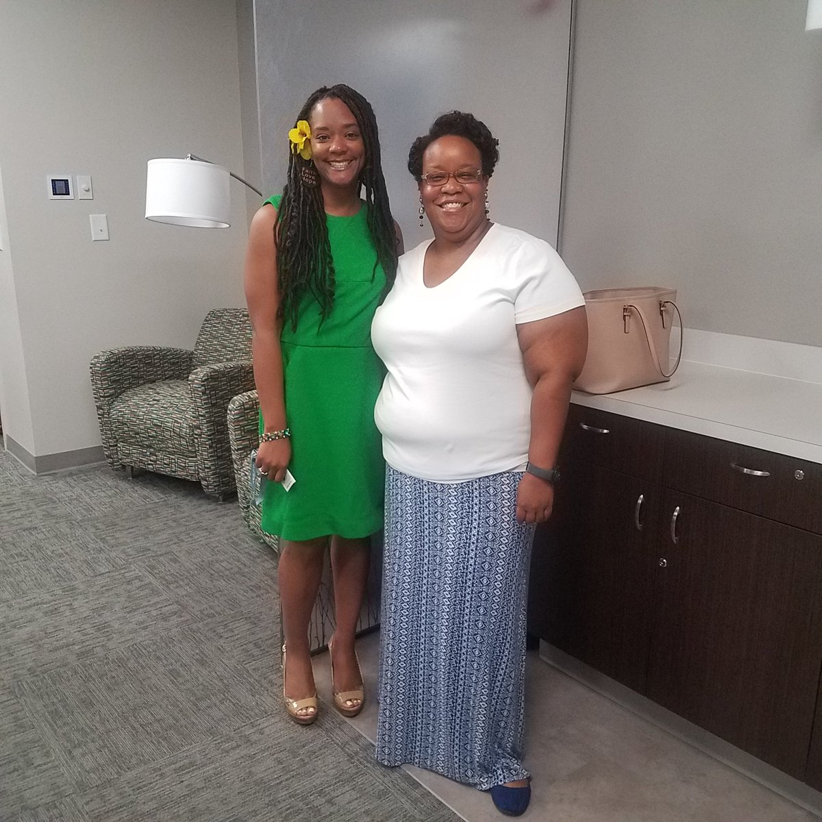 trleslie3's tweet photo. Look who I found while I was there, my friend Sherika! Have a great day with the @OrthoCarolina team! https://t.co/AkSUIV9MsH