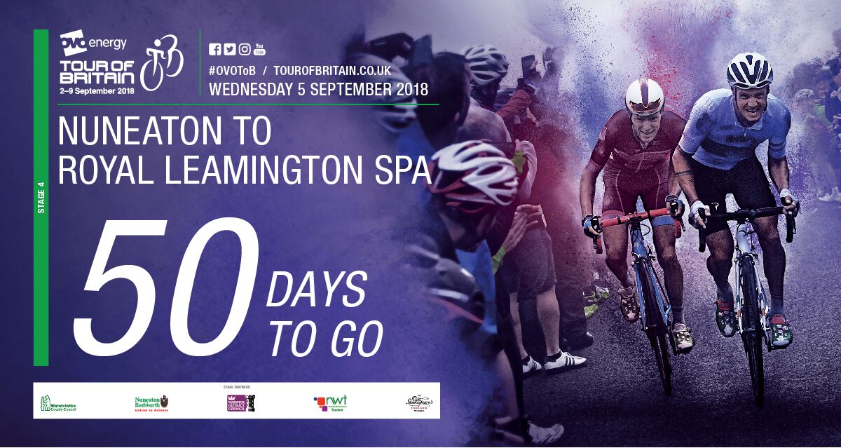 This is what we mentioned yesterday.  We're gearing up for <a href="/TourofBritain/">Lloyds Tour of Britain</a> in September. And it's only 50 days to go.  Where will you be watching it? #cycling Please RT to your followers who are loving #TourdeFrance2018 so they can enjoy the racing here in #Warwickshire #OVOTOB