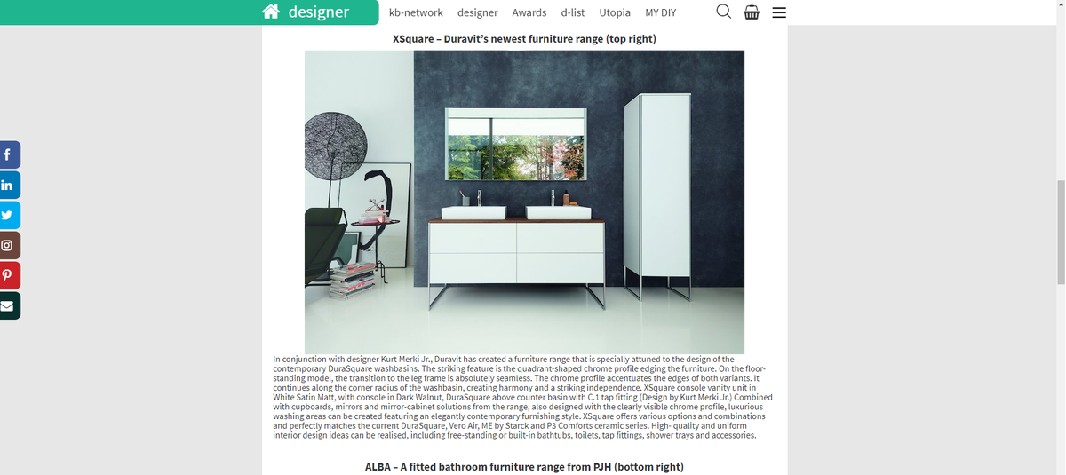 espritmedialtd's tweet photo. Thank you @Josh_kbeye for featuring @Duravit XSquare range in this week's @kb__eye End-week Roundup!! > https://t.co/Q0V2o88hgj
#duravit #xsquare #bathroom #washbasins #furniture #bathroomgoals #renoinpiration #contemporary https://t.co/QMP0M8n0Z6
