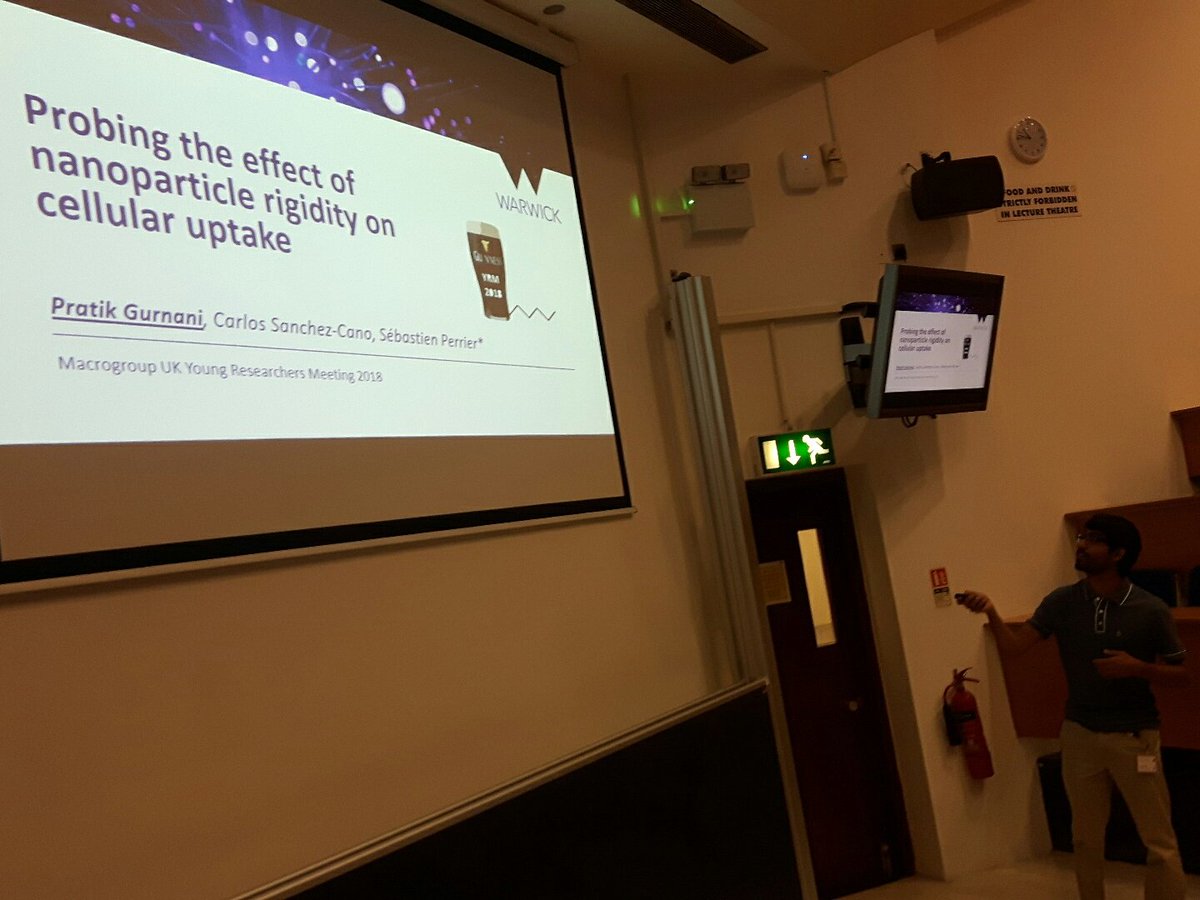 MacroYRM2018's tweet photo. @pratik_gurnani about to stun us with his @TeamPerrier work on nanoparticles! @warwickchem #YRM2018 @ChemistryRCSI https://t.co/WW8OaLMBfJ