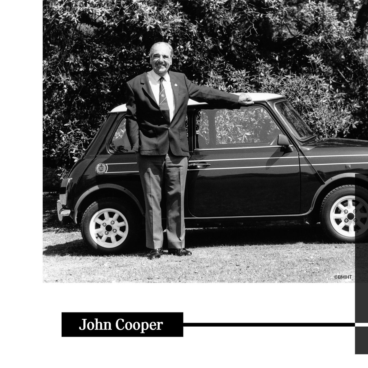 MINI's tweet photo. Happy birthday to the creator of MINI - a man who altered the future of the #ClassicMini. #JohnCooper https://t.co/EOhSFuPZKM
