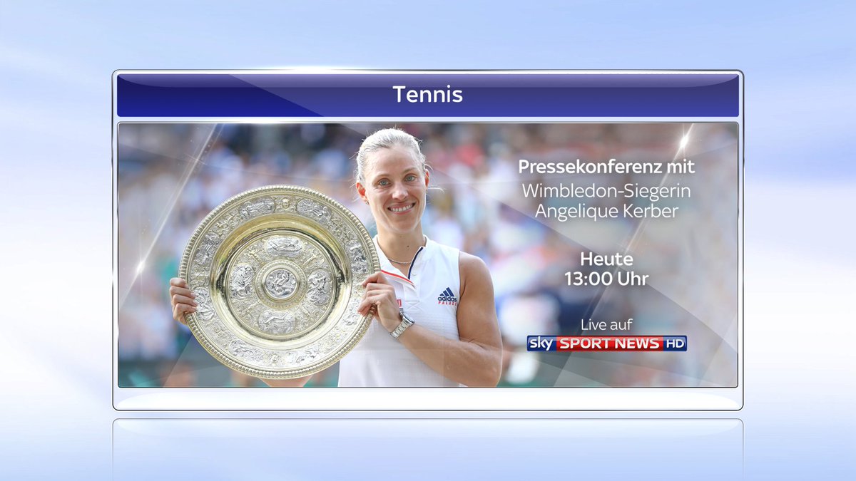 Die Pressekonferenz mit Wimbledon-Champion Angelique Kerber heute ab 13:00 Uhr LIVE auf Sky Sport News HD und im Stream: bit.ly/ssnhd_live