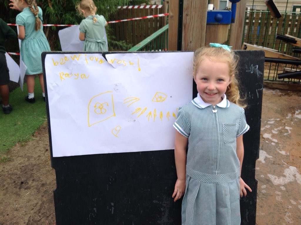StPatsFS's tweet photo. Annoying to discover wasps in our willow structure, but a good purpose for independent writing! Stop! Beware of the wasps! @st_patricks https://t.co/9wNh3M9h4l