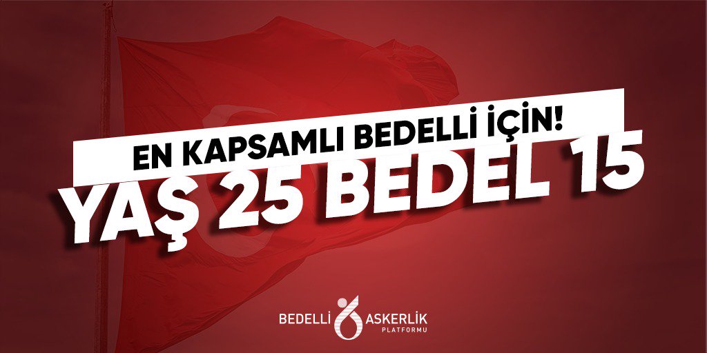 Biz herkesin sorunu çözülsün herkesi kapsasın isteriz... Bu sorun bir daha yaşanmasın isteriz...

Herkese dokunacak bir yasa olması toplumda beklenti halinde... Devlet büyüklerinden adım bekleniyor.. 

Bizim olmazsa olmaz sınırımız yıllardır söylediğimiz..
#BedellideYas25Bedel15