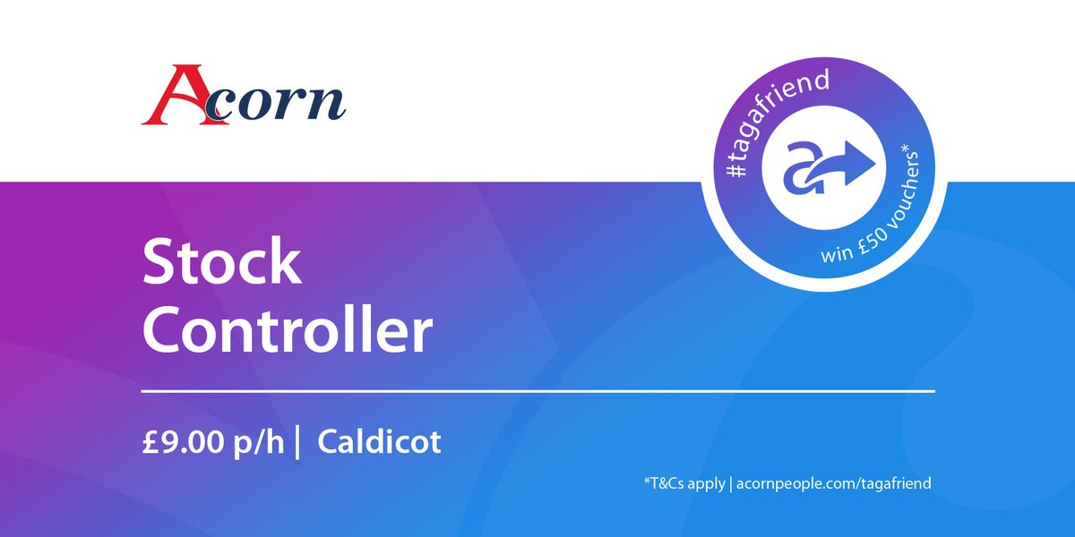 Stock Controller wanted in #Magor for a temporary on-going role
 
£9.00 per hour

Primarily working within a warehouse environment.
FLT driving experience is desirable.

Apply here goo.gl/p7pYQV

 Tag a friend who could be suitable for a chance to win a £50 voucher!