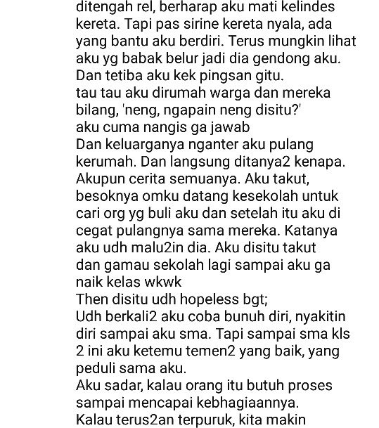 HelloAvelin_'s tweet photo. Cerita ini gwa dapet dari komenan Chanel youtuber favorit gwa.
Jadi buat kalian yg merasa kaya kak ARA ini jangan sungkan" buat cerita ke orang terdekat/keluarga yg bisa lu percaya lu.. :))

Moga bermanpaat https://t.co/1sMOAOppG7