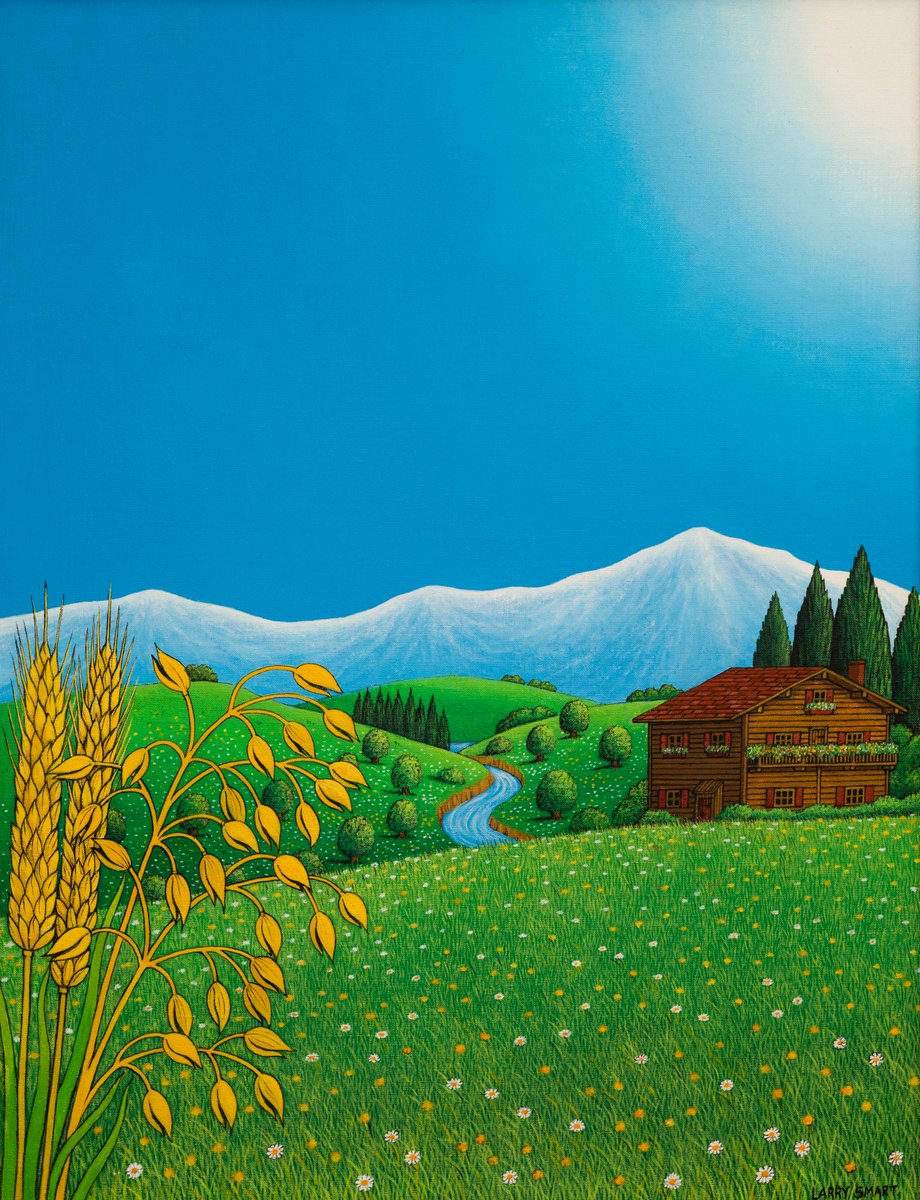 This week's #PrintOfTheWeek is 'Swiss Muesli' which is another design used on Whole Earth Foods packaging, buy it from <a href="/artdotcom/">Art.com</a> > bit.ly/2L2y1jL 
Larry was born in Beckenham in 1945 and later studied art at Croydon Art College where Bridget Riley was one of his tutors.