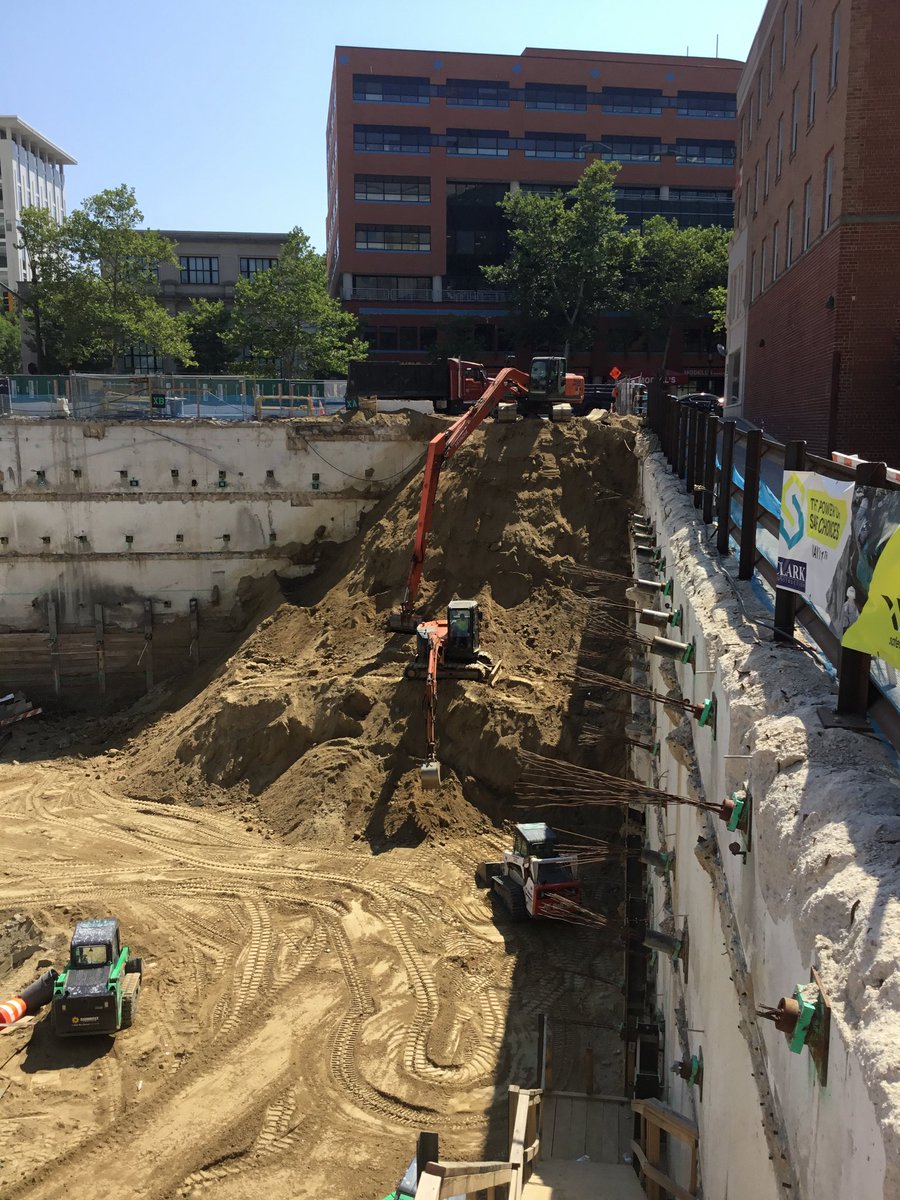 CWStrittmatter's tweet photo. Teamwork makes the dream work at 7272 Wisconsin Avenue.  Our heavy equipment operators really know how to work together. https://t.co/hme9lfEc34