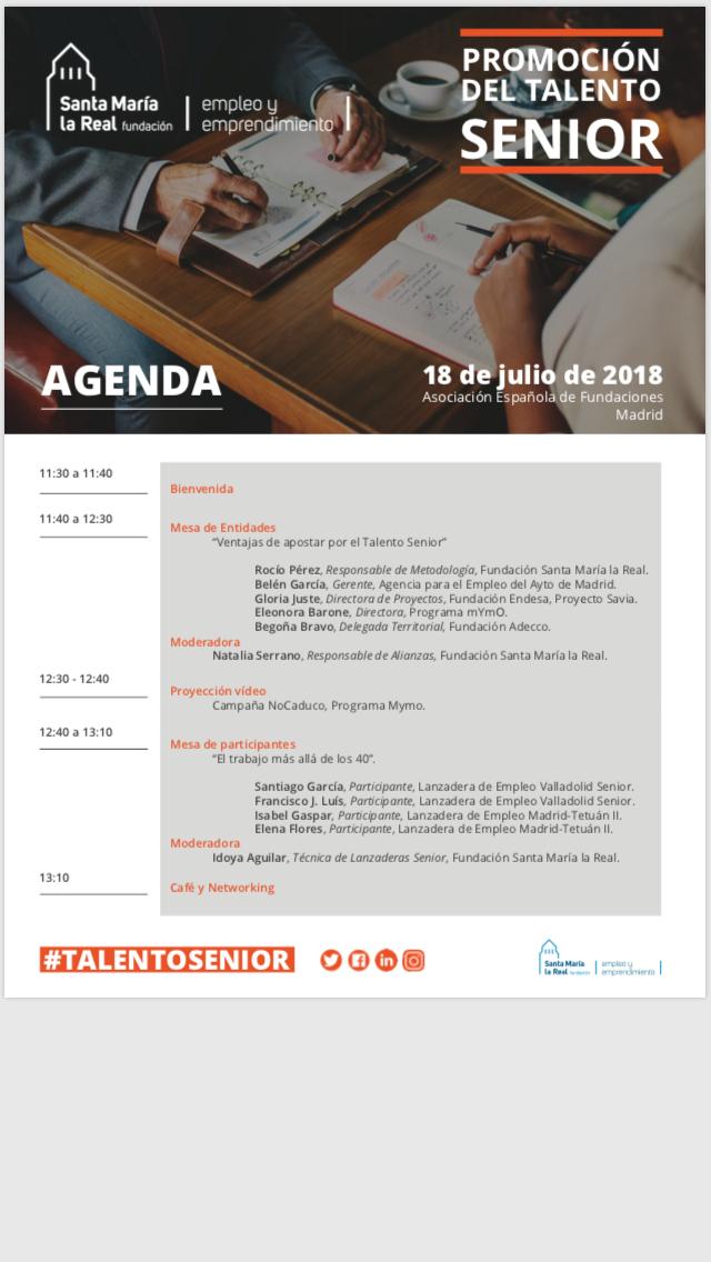 LSenior2018's tweet photo. Todo cerrado para el Encuentro de mañana sobre Talento Senior en Madrid, con una interesante agenda.  #talentosenior @Lanzaderas_EES @AyuntamientoVLL @INNOLID @FundacionSMLRPH #Talento @Lanzadera2018Sr https://t.co/k00Voh5IVY