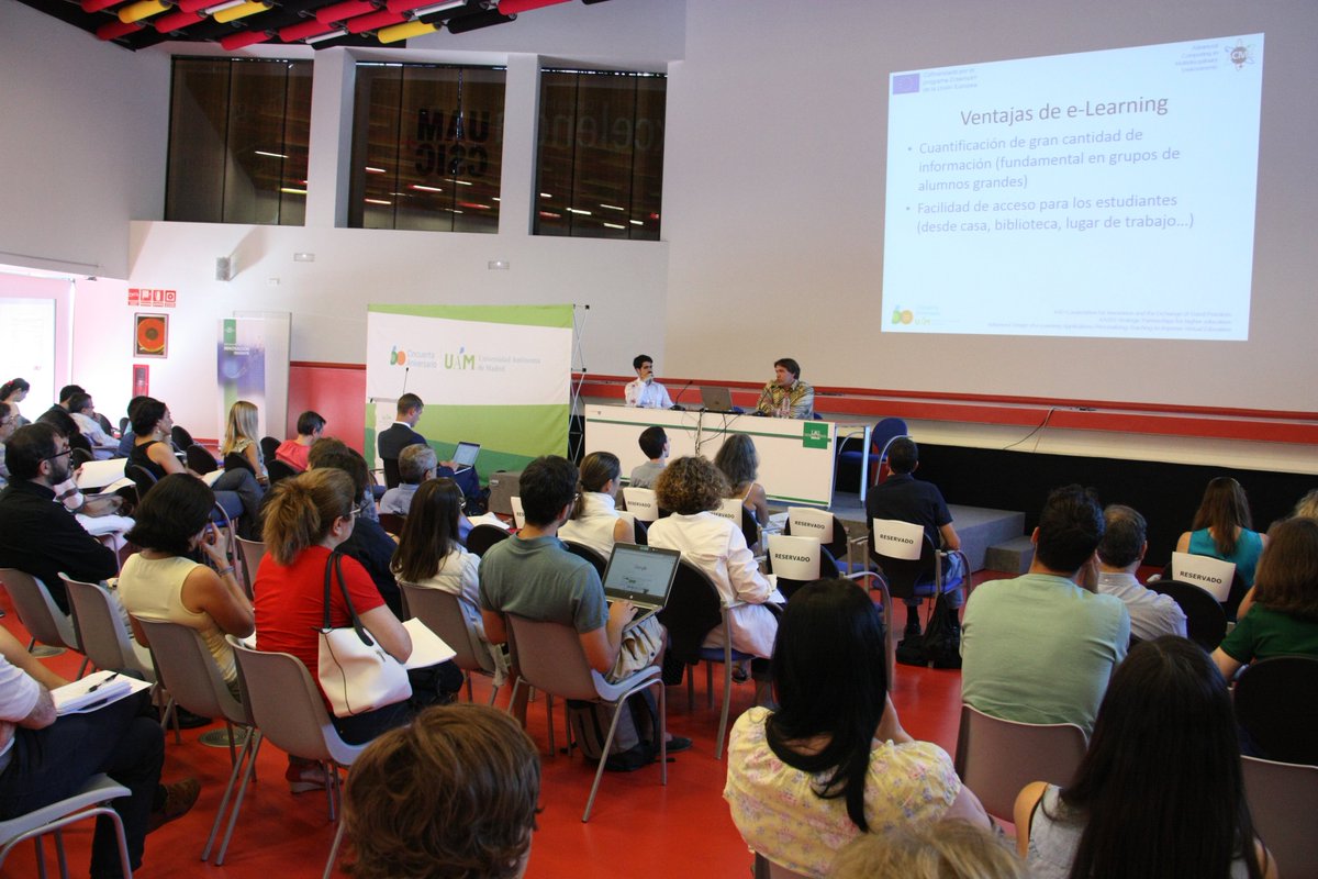 sachauam's tweet photo. Dentro del marco del proyecto #erasmusplus #adeaptive hemos tenido el privilegio de participar en las IV Jornadas de Innovación Docente de las @UAM_Madrid. Agradecemos al vicerrectorado de Coordinación Académica esta oportunidad. https://t.co/8An8TiHVth