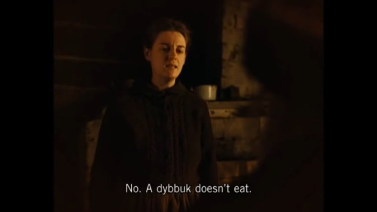 The situation becomes more ominous when the man explains he invited the person to their home. For soup. At that moment, there's a loud knocking at the door and in comes the person, who is immediately confronted by the wife.