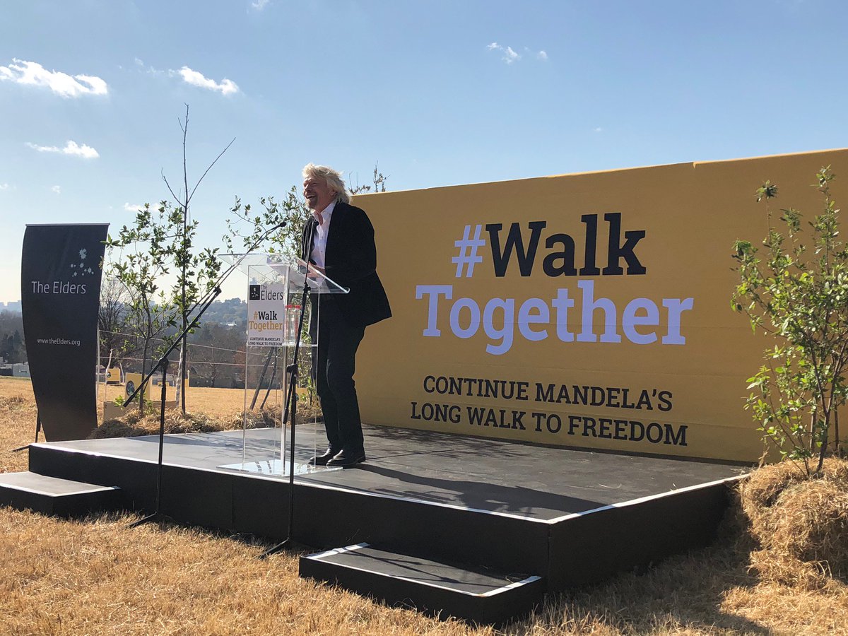 richardbranson's tweet image. Trees need love and care to grow. I look forward to coming back to 100 #SparksOfHope Peace park to visit the trees with my grandchildren virg.in/3qX #walktogether #Mandela100