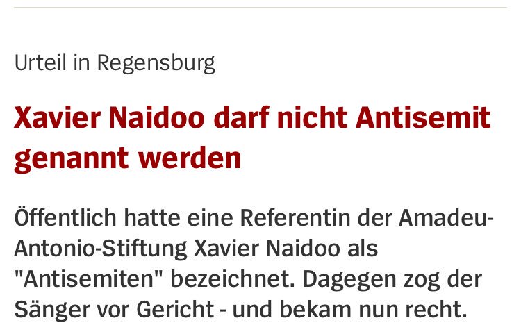 anderelukas's tweet photo. xavier naidoo ist antisemit https://t.co/iHLQm4gynG