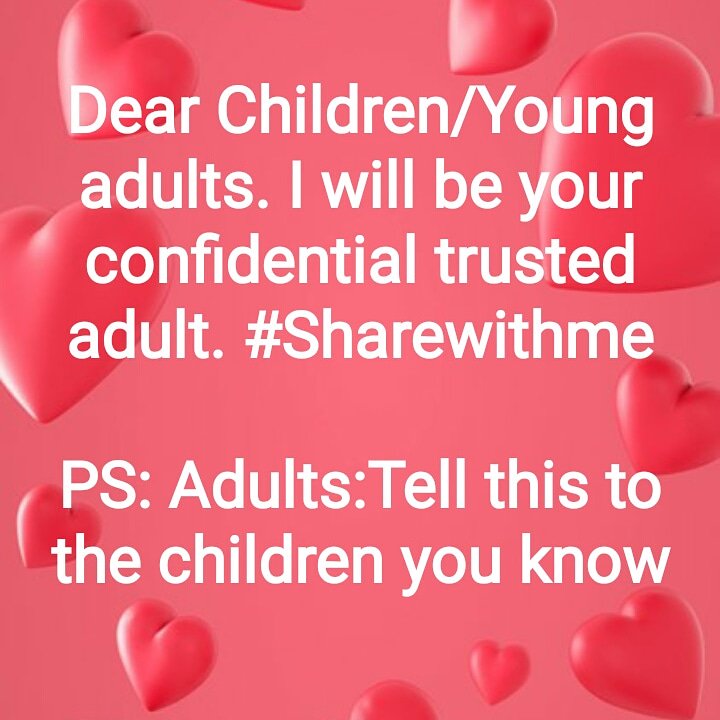 johnpradeepjl's tweet image. Dear Children/Young adults. I will be your confidential trusted adult. #Sharewithme

PS: Adults:Tell this to the children you know