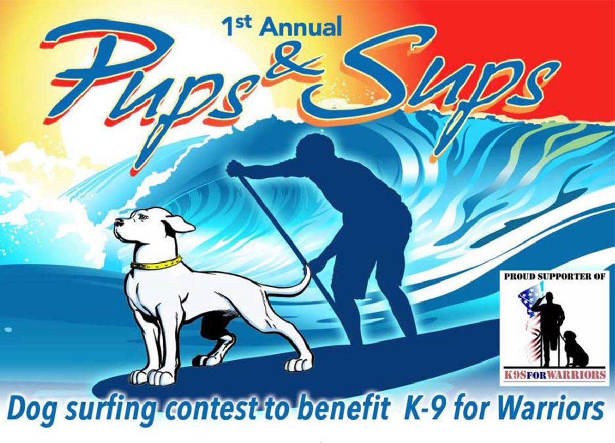 GHResortStAug's tweet photo. This weekend, it's time for your sur-FURS to get their paws wet for a good cause! There's still a few spots left to register PAW-ticipants for Pups and Sups Dog Surfing Contest to Benefit #K9sForWarriors. Details and registration: https://t.co/0wXgz2MBVv https://t.co/WyXdumOrG3