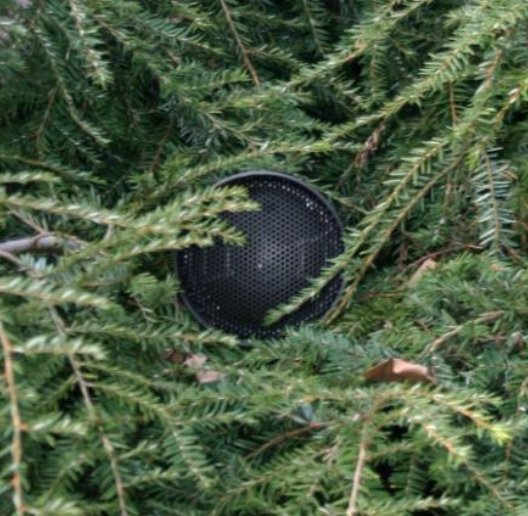RogerDRamsey's tweet photo. The 8- full range satellites finish the high fidelity sound field.  By placing 4- left channel &amp; 4- right channel satellites within the landscape- creating an acoustical bubble- you maximize the surround sound quality while minimizing sound pollution onto neighboring properties. https://t.co/MUaEri6eCt