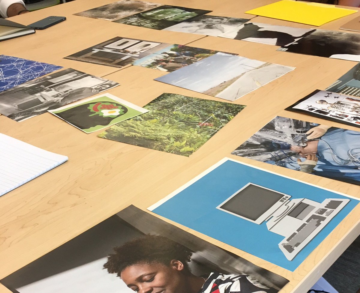 MrShoaf25's tweet photo. #FoundStories activity from #StudioThinkingFramework #PZC2018 is great way to get Ss thinking collaboratively - what stories will your Ss tell? https://t.co/JMtXrsRCVY
