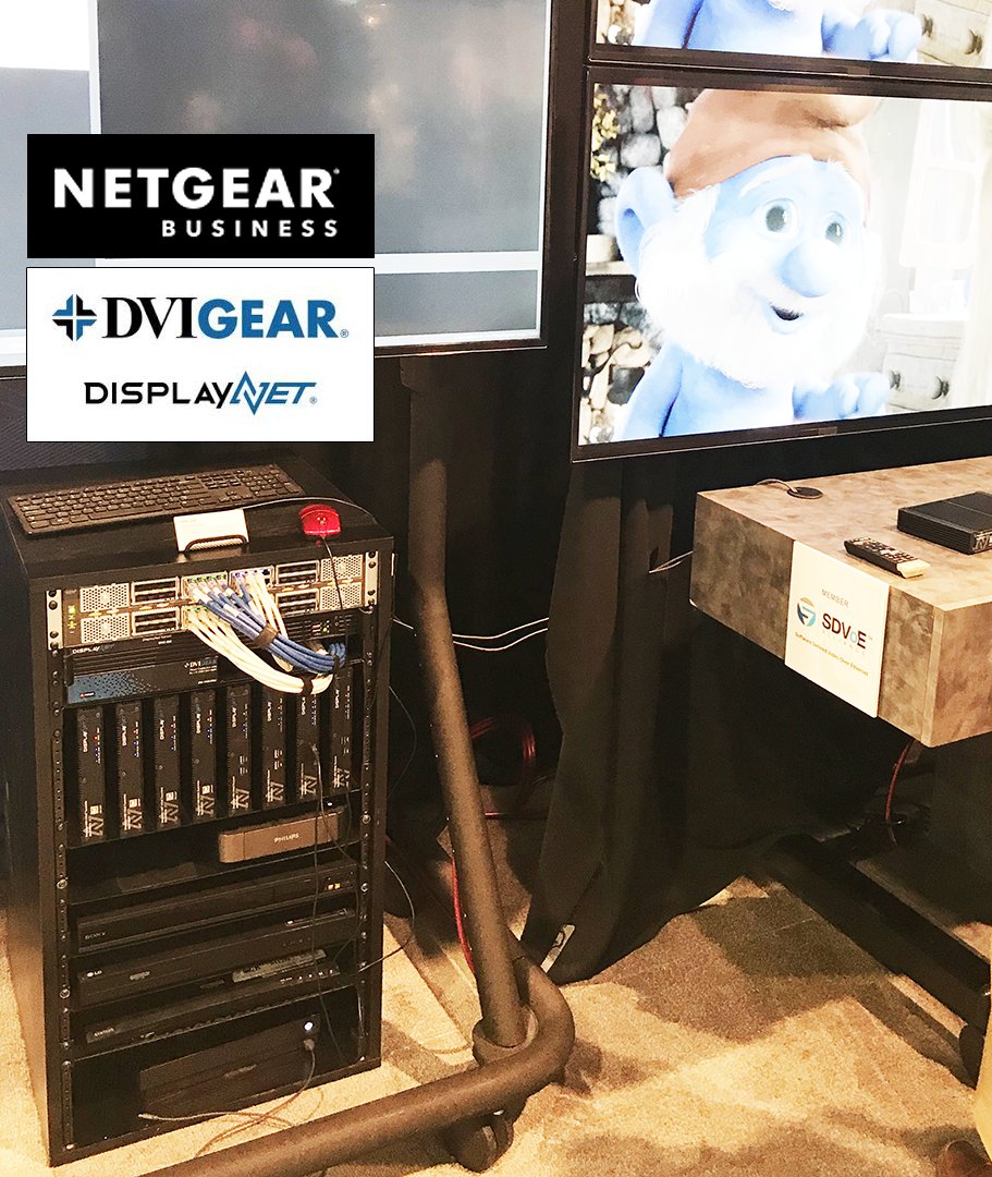 NETGEAR's tweet image. Check out the @NETGEAR M4300-96x powering the @DVIGear @DisplayNetAV DN-200 and #PROAV #AVOVERIP @SDVoE Stack at #InfoComm18 and see it in action here: youtu.be/qh5uE0vFqp0?t=… Thanks for the support @DVIGear #avtweeps #10GBe