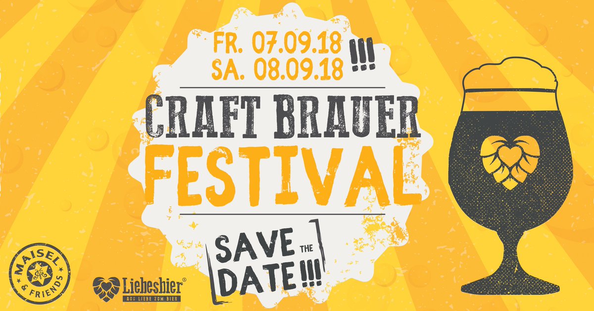 3. Craft Brauer Festival in Bayreuth. Im fränkischen Ort findet in diesem Jahr schon zum dritten Mal das "Craft Brauer Festival" im Garten der Maisel’s Bier-Erlebnis-Welt statt. Am 7. September ab 18 Uhr geht es los und auch am 8. September ab 14 Uhr für viele Bierbegeisterte .