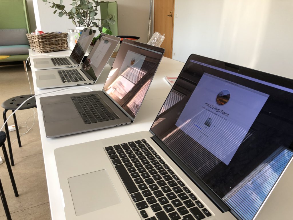 juhaniemi's tweet photo. One productive vacation day at the office - wiping a couple of used computers for spare use.. There’s never enough time for this type of work during normal working hours. 🤓 https://t.co/qTUgWT5Afi