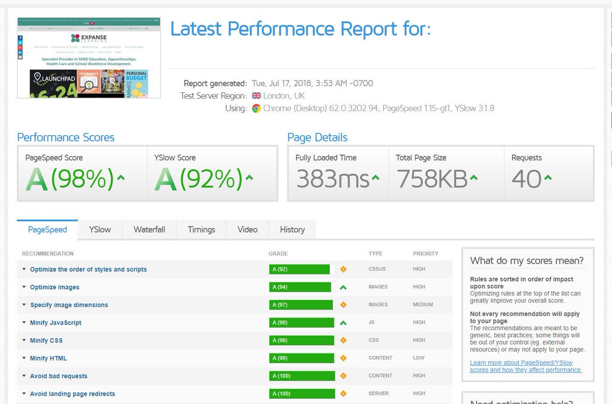 nwdesign's tweet image. The benefits of our bespoke PHP framework &quot;Firefly&quot; can be clearly seen. A fully bespoke CMS site we built for a local further education college with fully loaded page times of 383ms. We developed firefly to be secure, fast and scalable. #BespokeWebDevelopment