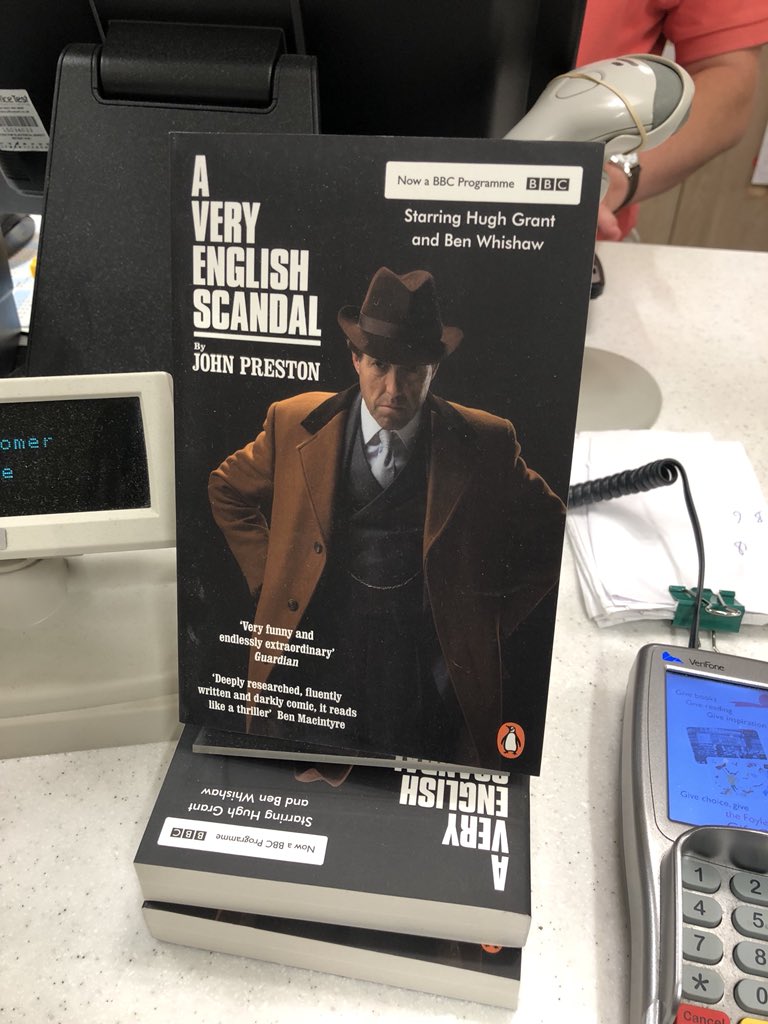 morrisonstudio's tweet image. #AVeryEnglishScandal paperback now available in @Foyles - title logo designed by us @morrisonstudio as used in the TV series @deanwares