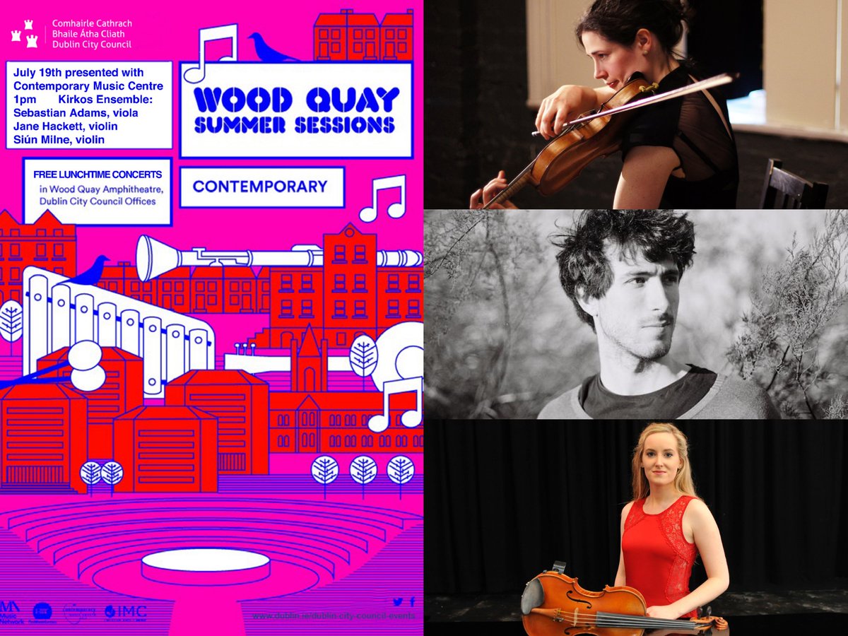 .<a href="/CMCIreland/">CMC Ireland</a> are bringing world class contemporary music to the Wood Quay Amphitheatre this Thurs w/ <a href="/KirkosEnsemble/">Kirkos Ensemble</a> performing a free concert from 1-2pm featuring works from Irish &amp; international composers. We'll also have food stalls &amp; giveaways! 

🎶🎻 bit.ly/2uuOy4I