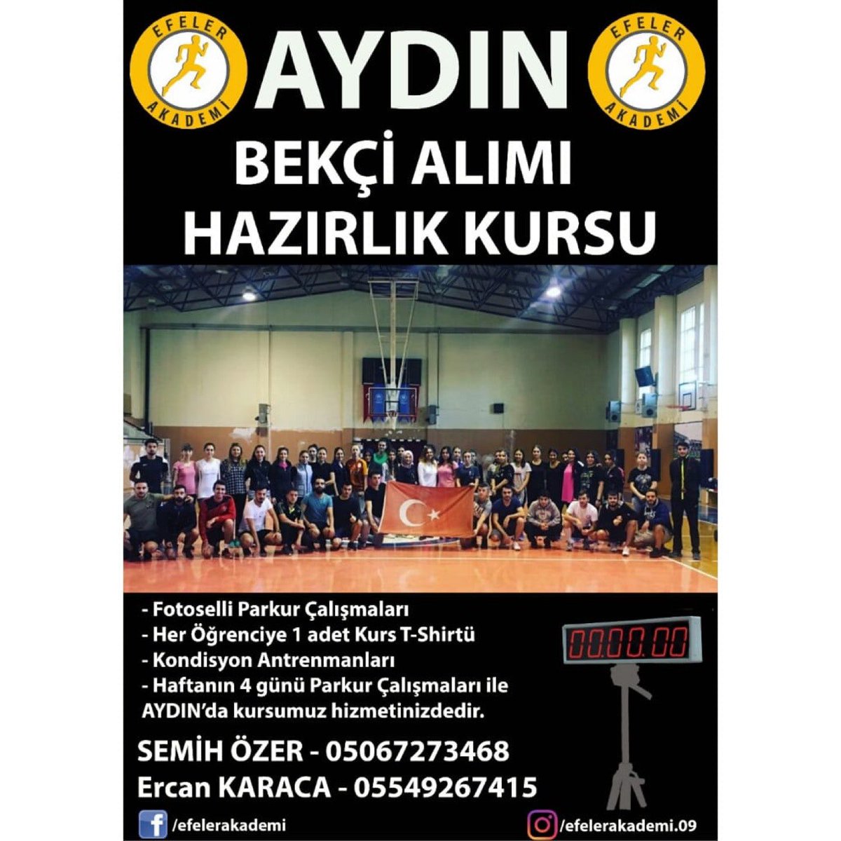 BEKÇiLİK ALIMI fiziki yeterlilik sınavı hazırlık kursu AYDIN ve SÖKE’de sizlerle.
İLETİŞİM:
ERCAN KARACA-05549267415
SEMİH ÖZER-05067273468 (@ Aydın Polis Meslek Yüksekokulu) swarmapp.com/c/0GRSWHfGttQ