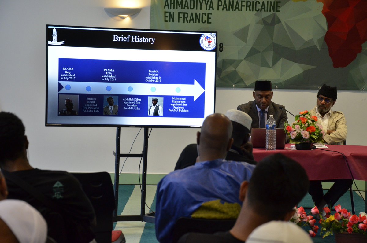 PAAMA_UK's tweet photo. #PAAMA_UK President Tommy Kallon talks the members through an 'Introduction to PAAMA' presentation at the inauguration of #PAAMA_France explaining the aims, objectives, mission statement of #PAAMA as well as its organisational structure and membership eligibility. https://t.co/OxjsIyqcPy
