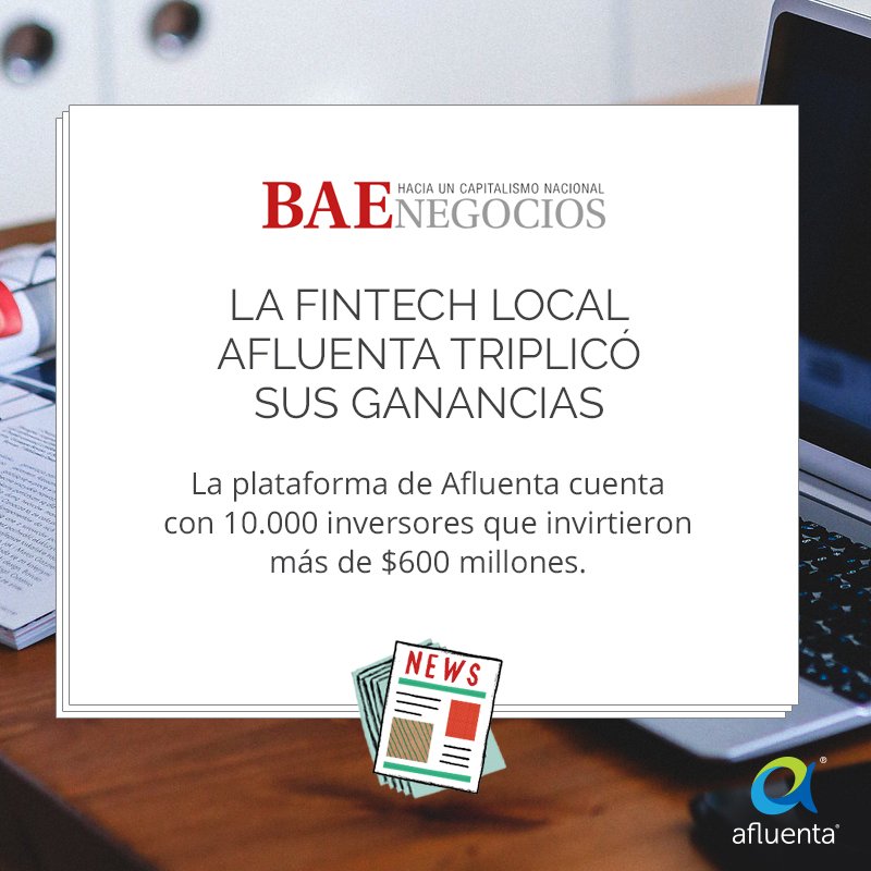 #AfluentaEnLosMedios

"Nuestros resultados muestran la seguridad y confianza que nuestros clientes tienen operando junto a nosotros”, consideró <a href="/alecosentino/">Alejandro Cosentino</a> , CEO y fundador de Afluenta para <a href="/BAENegocios/">BAE Negocios</a> 

Nota completa en bit.ly/AfluentaEnBae