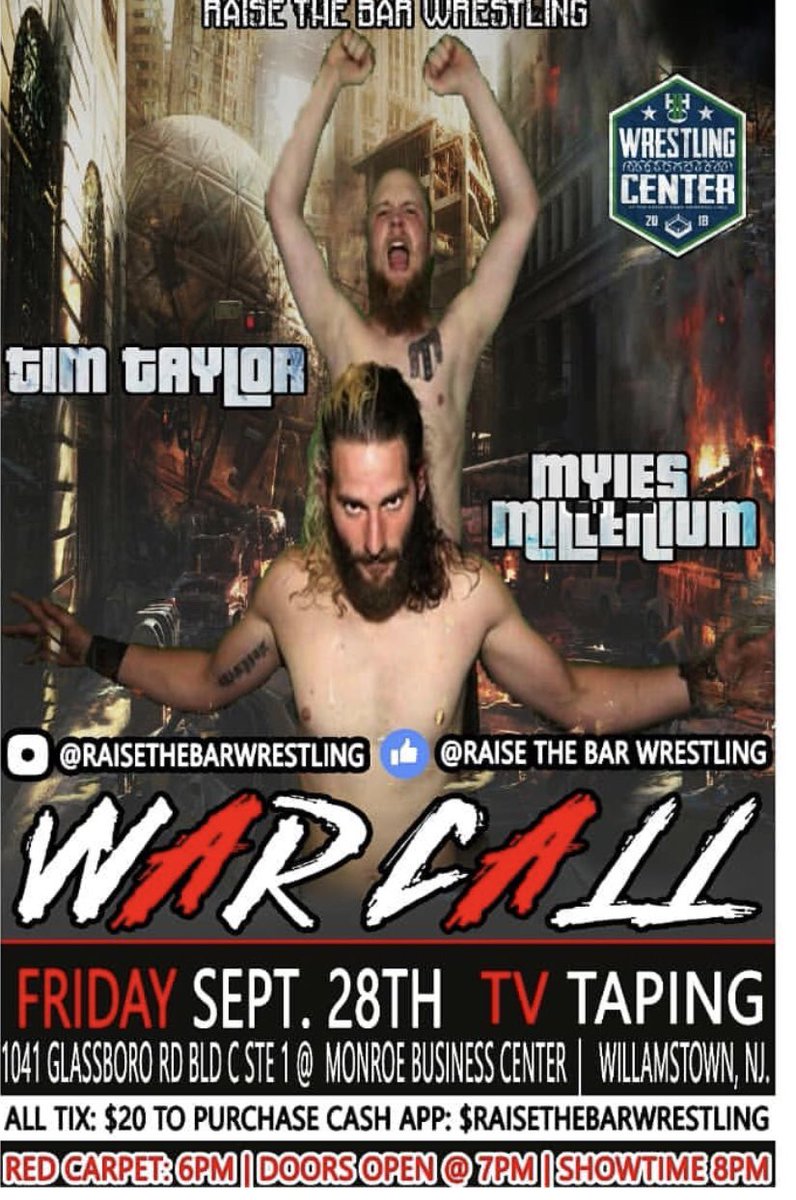 MylesMillennium's tweet photo. September 28th. K.T.B #raisethebarwrestling #killingit https://t.co/hUOLD4sad2