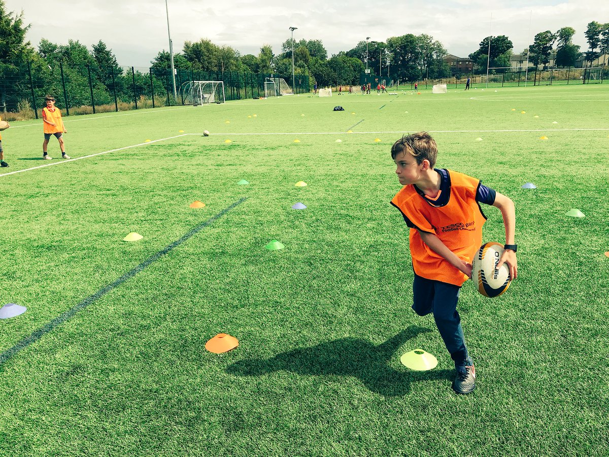 coe_sport's tweet photo. Day 2 of our Portobello HS Multi-Sport Skillz Holiday Camp underway!!! Rugby + Football skillz on show! #summerfun #skillzdevelopment โฝ๏ธ๐ https://t.co/nxSQQm9KFd