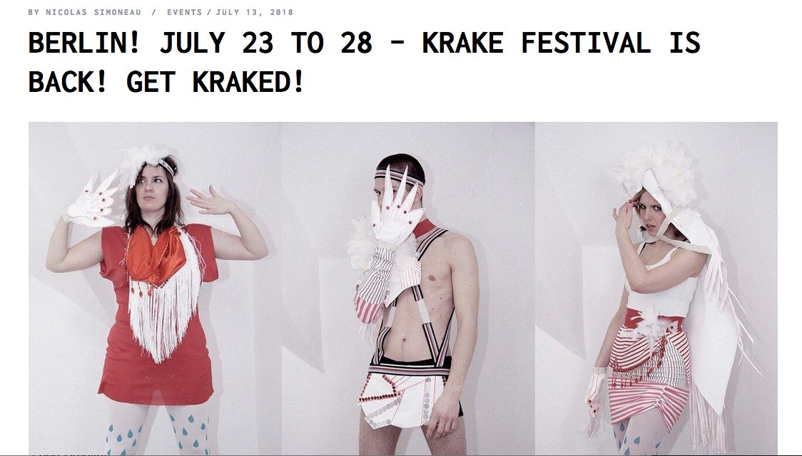 POULP UP THE VOLUME! <a href="/plateaurepas/">plateau repas</a> is playing at the <a href="/Krake_Festival/">KrakeFestival Berlin</a> and you can win tickets on <a href="/KALTBLUTMAG/">KALTBLUT Magazine</a>! How swag is that? kaltblut-magazine.com/july-23-to-28-… #Kraken #Dance #LastDay