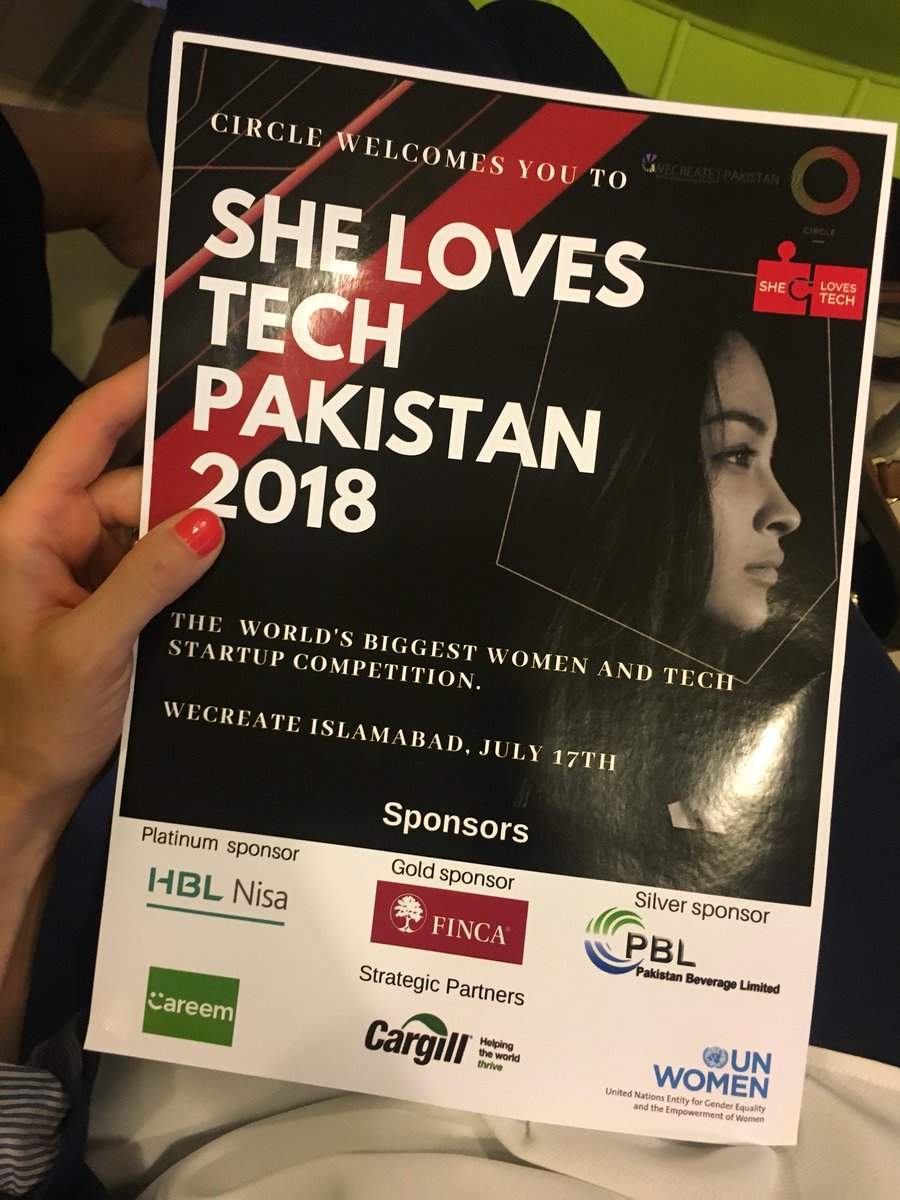 Being inspired by women + tech + social impact in #Pakistan #SheLovesTech @CIRCLE2020 @WECREATEPak